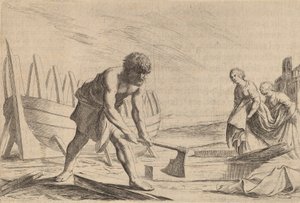 Ulises en la isla de la diosa Calipso, 1634 de Willem Basse
