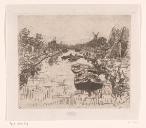 Canal con barcazas
Canal (título original) de Willem Bastiaan Tholen