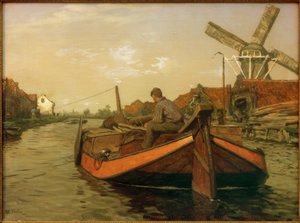 Barcaza en el canal de Willem Bastiaan Tholen