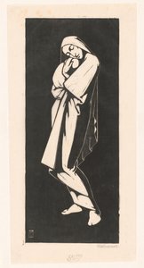Mujer con niño de Willem Bernardus IJzerdraat (signed by artist)