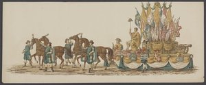 Desfile de Delft de 1862, tercer grupo Cuarto Lustrum de la Real Academia de Delft - Ao. 1862 - Optogt disfrazado (título de serie en objeto) de Willem Bernardus IJzerdraat