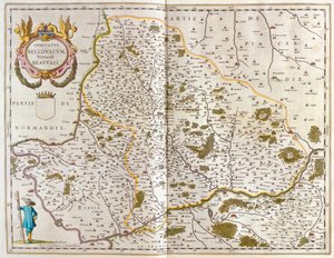 Beauvais, en "Theatrum Orbis Terrarum, sive Atlas Novus" de Willem Blaeu, Amsterdam