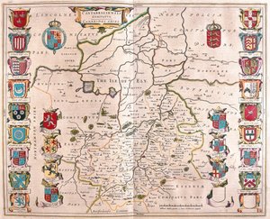 Cambridge shire, en "Theatrum Orbis Terrarum, sive Atlas Novus" de Willem Blaeu, Amsterdam de Willem Blaeu