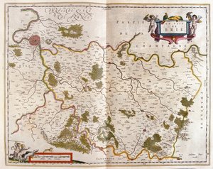 Cantón de Brie, en "Theatrum Orbis Terrarum, sive Atlas Novus" de Willem Blaeu, Amsterdam