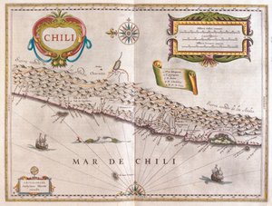 Chile, en "Theatrum Orbis Terrarum, sive Atlas Novus" de Willem Blaeu, Amsterdam