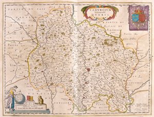 Departamento del río Lot - Languedoc - Quercy, en "Theatrum Orbis Terrarum, sive Atlas Novus" de Willem Blaeu, Amsterdam. de Willem Blaeu
