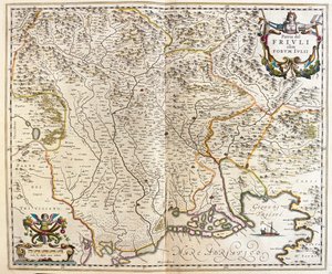 Friuli Venezia Giulia, Italia, en "Theatrum Orbis Terrarum, sive Atlas Novus" de Willem Blaeu, Amsterdam de Willem Blaeu