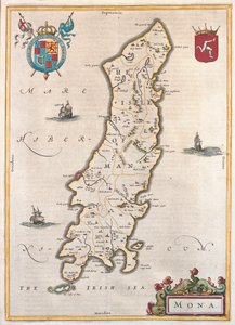 Isla de Man, en "Theatrum Orbis Terrarum, sive Atlas Novus" de Willem Blaeu, Amsterdam de Willem Blaeu