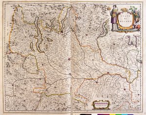 Lombardía, Italia, en "Theatrum Orbis Terrarum, sive Atlas Novus" de Willem Blaeu, Amsterdam de Willem Blaeu