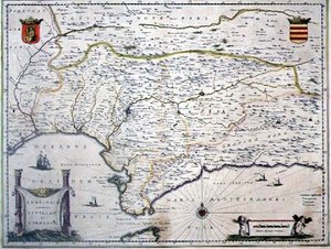 Mapa de Andalucía, España