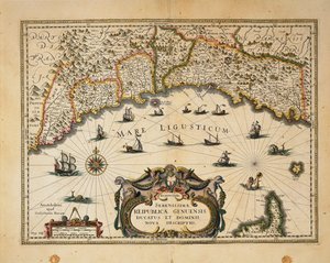 Mapa del Ducado de Monferrato, grabado de Willem Blaeu de Willem Blaeu