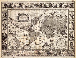 Mapa Mercator del mundo de Willem Blaeu
