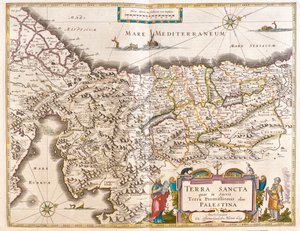 Palestina, en "Theatrum Orbis Terrarum, sive Atlas Novus" de Willem Blaeu, Amsterdam de Willem Blaeu