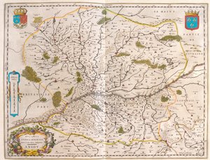 Pays de la Loire - Normandie, en "Theatrum Orbis Terrarum, sive Atlas Novus" de Willem Blaeu, Amsterdam