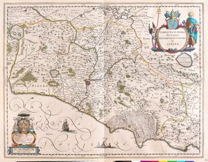 Roma, Italia, en "Theatrum Orbis Terrarum, sive Atlas Novus" de Willem Blaeu, Amsterdam