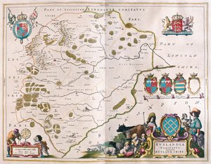 Rutland shire, en "Theatrum Orbis Terrarum, sive Atlas Novus" de Willem Blaeu, Amsterdam de Willem Blaeu