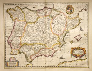 España del Theatrum Orbis Terrarum por Willem Bleau, Ámsterdam
