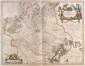 Treviso, Italia, en "Theatrum Orbis Terrarum, sive Atlas Novus" de Willem Blaeu, Amsterdam de Willem Blaeu