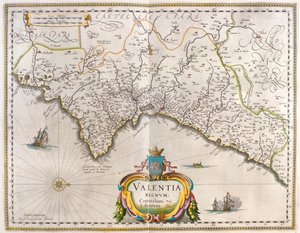Valencia, en "Theatrum Orbis Terrarum, sive Atlas Novus" de Willem Blaeu, Amsterdam de Willem Blaeu