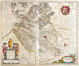 Vicenza, Italia, en "Theatrum Orbis Terrarum, sive Atlas Novus" de Willem Blaeu, Amsterdam de Willem Blaeu