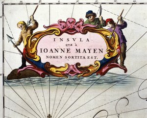 Cazadores de ballenas representados en una tabla del Atlas de William Blaeu, impreso en Ámsterdam en 1656. de Willem Blaeu