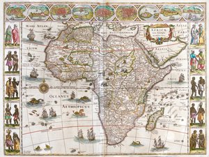 África, en "Theatrum Orbis Terrarum, sive Atlas Novus" de Willem Blaeu, Amsterdam.