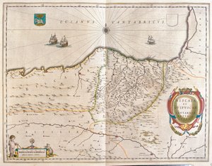 región centrada en Bilbao y que se extiende desde S de Willem Blaeu