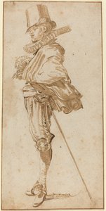 Caballero de pie con una espada de Willem Buytewech