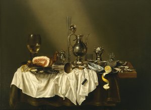 Pieza de Banquete con Jamón de Willem Claesz. Heda