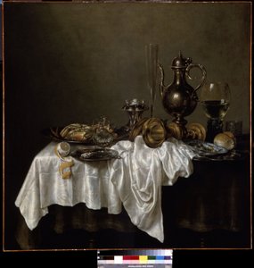 Desayuno con langosta. (Desayuno con Langosta). Naturaleza muerta. Pintura de Willem Claesz Heda (1594-1680) de Willem Claesz. Heda