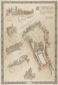 Mapa de Old Holland, 1895
El renombrado Marckt ende Graft / Oudt-Hollandt genaemt / met alle syn Straten / Huysen (...) gemaeckt ter eer van allen Liefhebberen der Oude Konste (...). (título en el objeto) de Willem Corneliszoon