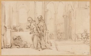 Pedro y Juan en la Puerta del Templo de Willem Drost