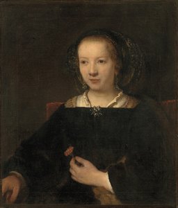 Joven Mujer con un Clavel de Willem Drost