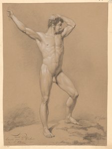 Desnudo masculino de pie, visto de frente (2º premio 1811) de Willem Grebner