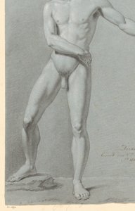 Desnudo masculino de pie, visto de frente (3er premio 1810) de Willem Grebner