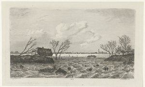 Brecha de dique en Dreumel, 1855 de Willem Gruyter jr.