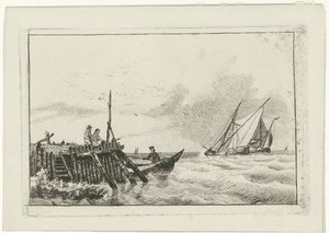 muelle sobre el agua de Willem Gruyter jr.