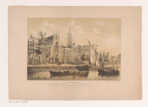 Keizersgracht con Onze-Lieve-Vrouwekerk en Ámsterdam de Willem Hekking jr.