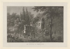Capilla de San Martín (Valkhof) en Nijmegen Las ruinas de Nijmegen (título sobre el objeto) de Willem Hendrik Hoogkamer