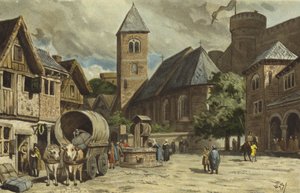 Escena callejera, Países Bajos, siglo X de Willem II Steelink