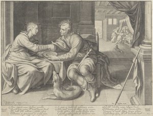 Esaú vende su primogenitura a Jacob de Willem Isaacsz. van Swanenburg