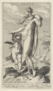 Venus y Cupido Venus (título sobre el objeto) Sentencia de París (título de la serie) de Willem Isaacsz. van Swanenburg