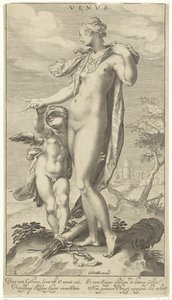 Venus y Cupido Venus (título sobre el objeto) Sentencia de París (título de la serie) de Willem Isaacsz. van Swanenburg