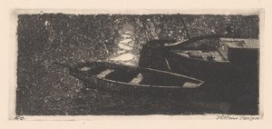 Popa y bote de remos de Willem Jansen (graveur) (signed by artist)