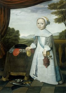 Retrato de Johannes van Rees (1662-1690/91), hermanastro de Elisabeth van Oosten, de niño de Willem Jansz. Ploy (attributed to)