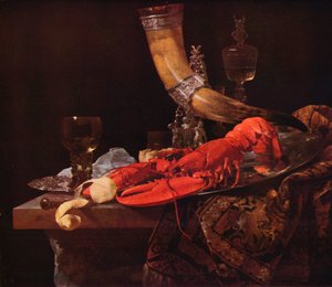 Naturaleza muerta con cuerno para beber, c1653, 1938 de Willem Kalf