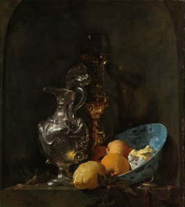 Bodegón con jarra de plata y cuenco de porcelana
Bodegón con jarra de plata de Willem Kalf