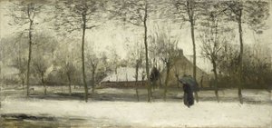 Paisaje invernal, c.1875 (óleo sobre lienzo)