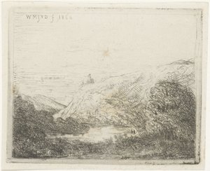 paisaje de montaña con río de Willem Matthias Jan van Dielen