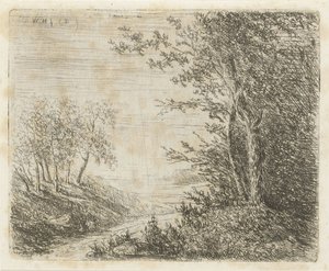 Paisaje montañoso con corriente